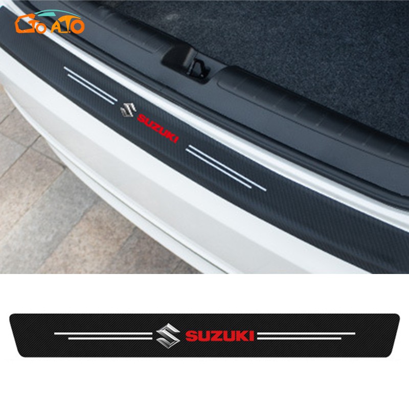 GTIOATO สติกเกอร์ท้ายรถ คาร์บอนไฟเบอร์ สติ๊กเกอร์กันรอยท้ายรถ สติ๊กเกอร์กันรอยกันชนท้ายรถยนต์ สำหรับ