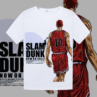 Slam Dunkเสื้อผ้าบาสเกตบอลSakuragiดอกไม้แผนที่Rukawaเมเปิ้ลอุปกรณ์ต่อพ่วงแขนสั้นเสื้อยืดชายและนักเรียนหญิงเสื้อฤดูร้อน