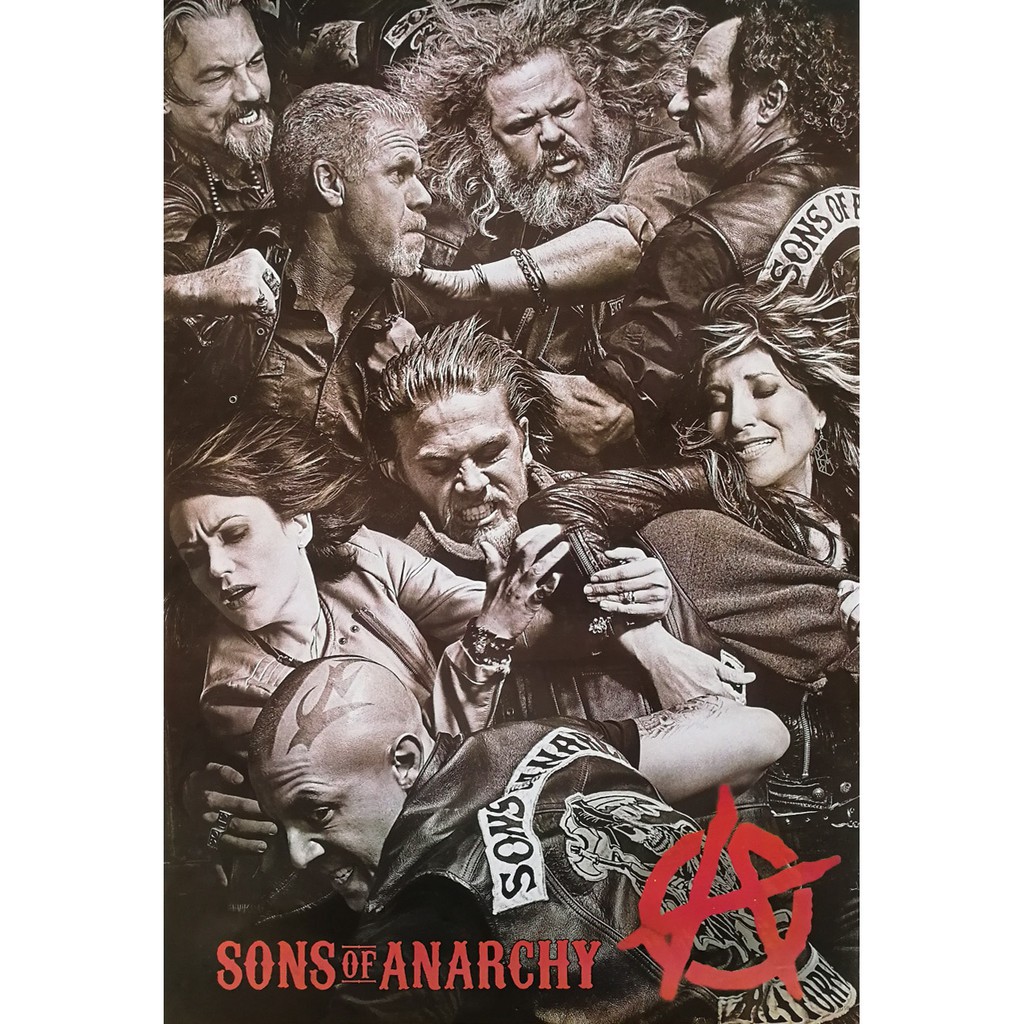 ♞✒☽โปสเตอร์ หนัง SONS OF ANARCHY SOA 2008 POSTER 24”x35” Inch American TV Series CHARLIE HUNNAM v5