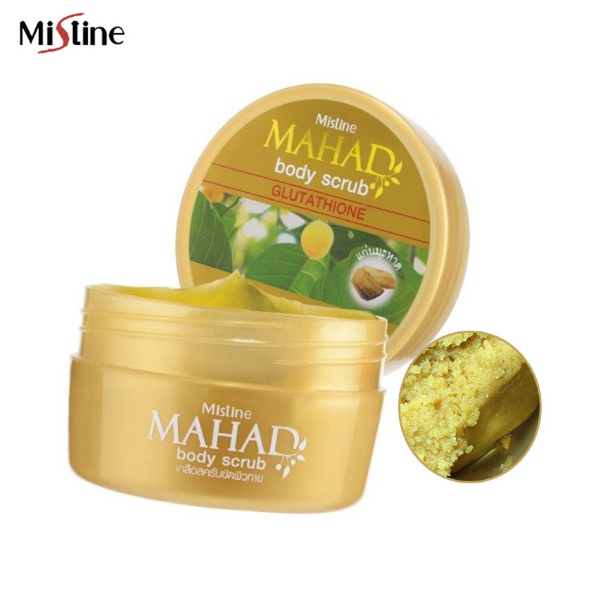 ขายถูกที่สุด แท้ Mistine Mahad body scrub glutathione 200g. มิสทิน มะหาด บอดี้ สครับ เกลือสครับผม สครับขัดผิวกาย