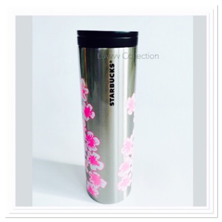 NEW Starbucks 2017 CHERRY BLOSSOMS PINK Stainless Steel Tumbler 16 oz