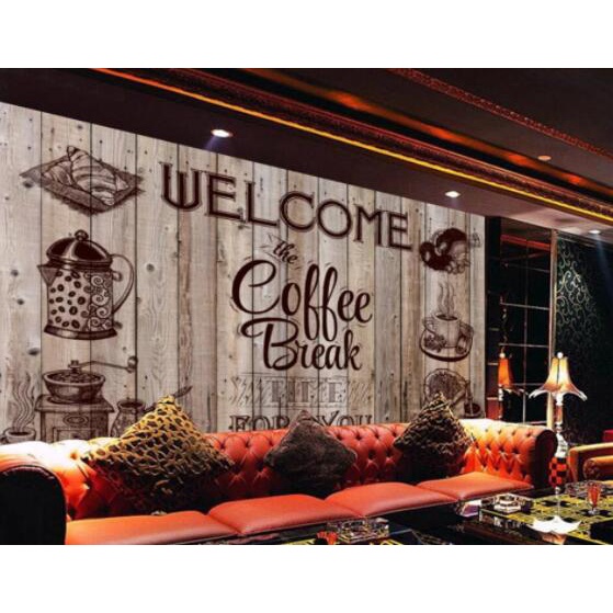 สติกเกอร์วอลเปเปอร์ ลายร้านกาแฟ แบล็กบอร์ด สไตล์ยุโรป อเมริกา สําหรับตกแต่งบ้าน ร้านอาหาร คาเฟ่ บาร์ - รูปที่ 5