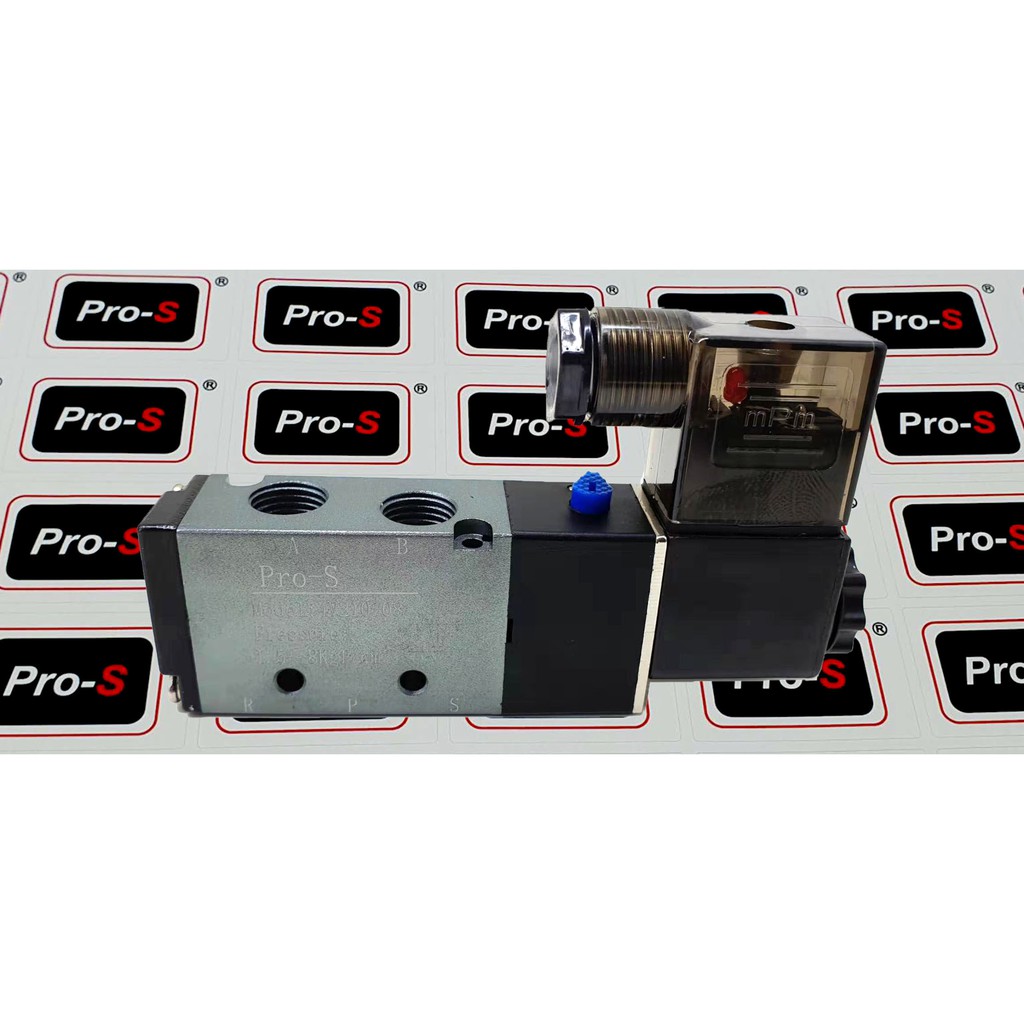 Pro-S 4V210-08 - DC24V 1/4 "5/2 ตําแหน่งควบคุมนิวเมติก Solenoid Air วาล์ว DC24V