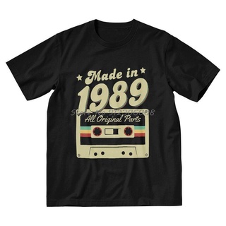 เสื้อยืดแขนสั้น ผ้าฝ้าย พิมพ์ลาย Made In 1989 สําหรับผู้ชายS-5XL