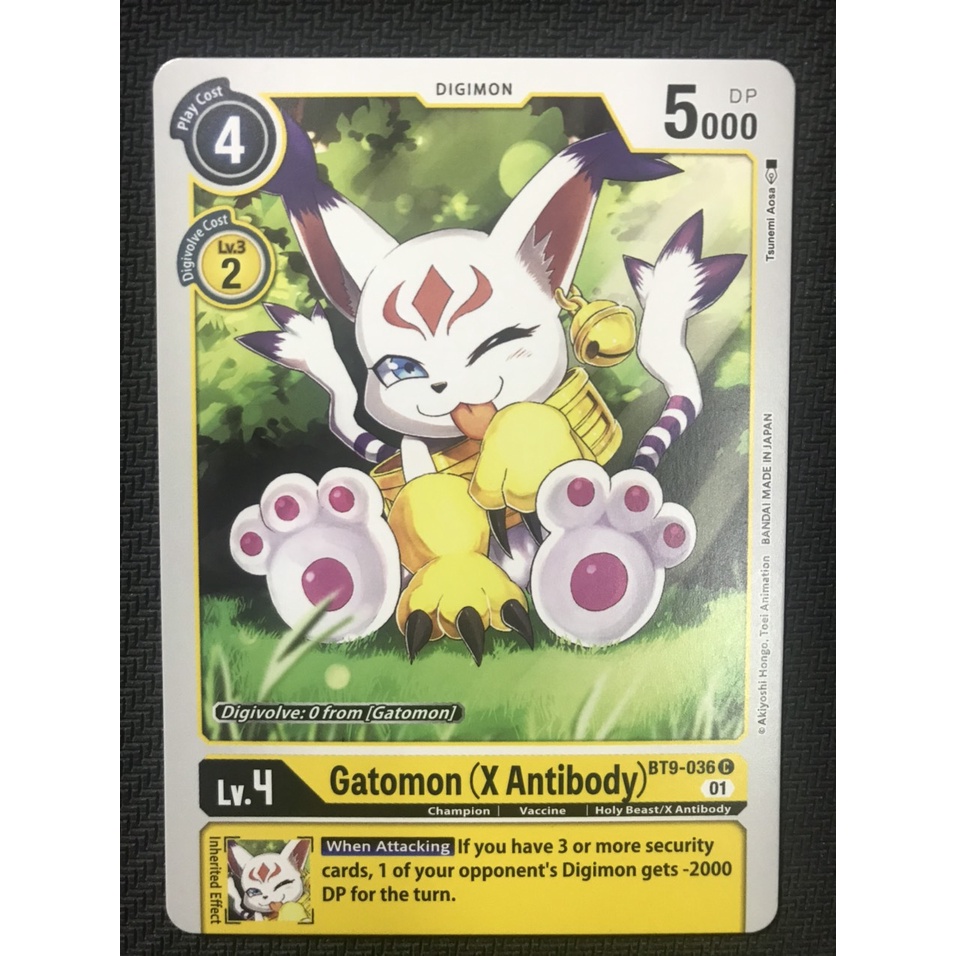 การ ์ ด Digimon BT9-036 - Gatomon (X Antibody - Digimon - ทั ่ วไป