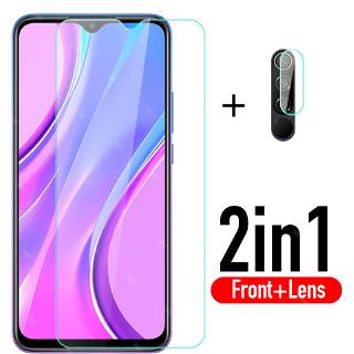 2 in 1 ฟิล์มกระจกนิรภัยป้องกันเลนส์กล้องสําหรับ xiaomi redmi 9 redmi 9 redmi 9 6 . 53