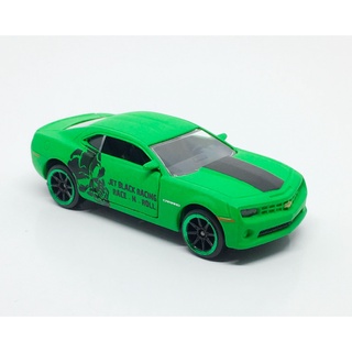 Majorette Chevrolet Camaro - Jet Black Racing - neon Green Color /Wheels 8SBGL /scale 1/62 (3 inches) no Package