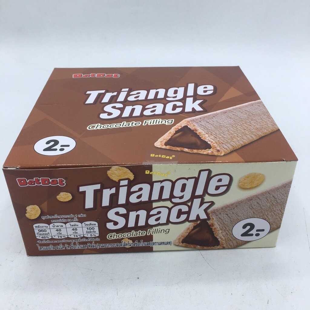 ไตรแองเกิ้ล ขนมอบกรอบสอดไส้ช็อกโกแลต Triangle sanck 8 กรัม x 24 ชิ้น ราคา ถูกที่สุด ดีลบีเคเค แกลเลอรีภาพที่ 2