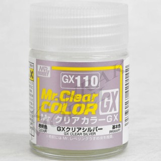 สีเครียสูตรทินเนอร์ Mr.hobby Mr.clear color GX110 CLEAR SILVER 18ML (Metallic)