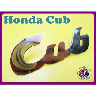 โลโก้บังลม Honda CUB Legshield Front Cover "Chrome" Emblem