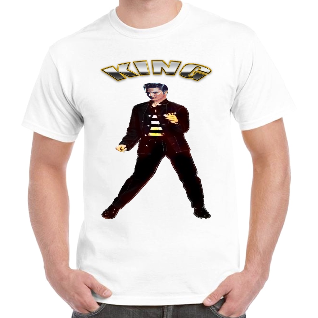 2022 ใหม่ล่าสุดอินเทรนด์ Cotton Cool Tee King Elvis Dancing Fine Heavy Tshirt