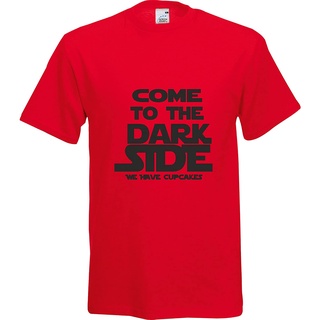 T-shirt  เสื้อยืดผ้าฝ้ายพิมพ์ลาย Come To The Darkside We Have Cookies Star War แฟชั่นสําหรับผู้ชายS-5XL