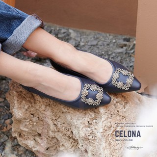 รองเท้าหนังแกะ รุ่น Celona " Navy color " (สีกรมท่า)