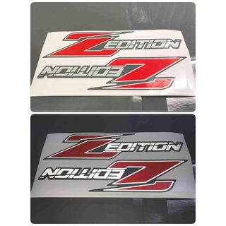 สติ๊กเกอร์แบบดั้งเดิม งานตัดคอมสะท้อนแสง ติดแก้มท้ายรถ TOYOTA REVO คำว่า Z Edition sticker ติดรถ แต่งรถ โตโยต้า รีโว้