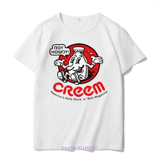 1970s เสื้อยืด คอกลม แขนสั้น พิมพ์ลายกราฟฟิค Magazines Rare Top Creem แฟชั่นฤดูร้อน สําหรับผู้ชายS-5XL