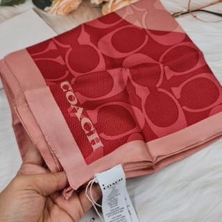 ♥️❤️💕NEW Coach Jumbo Signature Heart Silk Squre Scarf