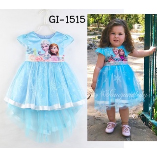 ชุดเจ้าหญิง โฟรเซ่น สีฟ้า กระโปรงด้านหน้าสั้น หลังยาว Priness Cosplay GI1515