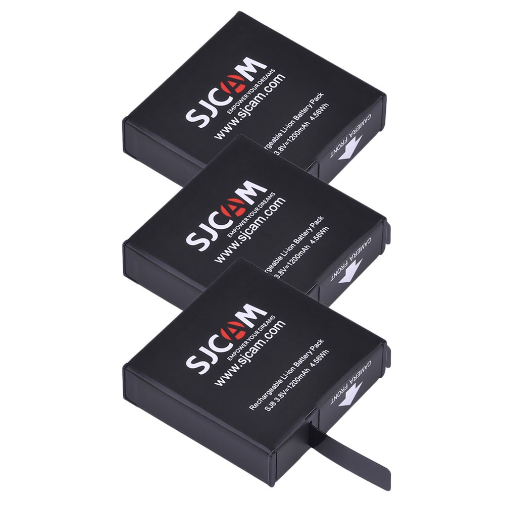3Pcs 1200mAh Original SJCAM SJ8 Battery  + LED 3Slots USB Charger for SJ8 Pro Plus  Air Action Camer