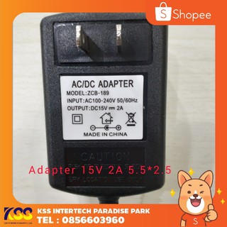 Adapter 15v 2a (2.5mm) อะแดปเตอร์ 15โวล์ท2แอมป์