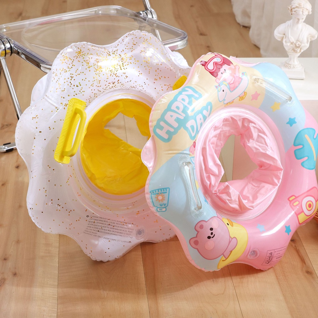 แบบใหม่ พร้อมส่ง ห่วงยางสอดขา ห่วงยางสวมขาเด็ก ห่วงยางเด็กน่ารัก รูปดอกไม้ (XLH-118)