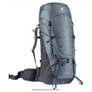 เป้ deuter รุ่น Aircontact 50+10SL โลโก้ใหม่ ปี 2021 สีเทา Shale Graphite , สีน้ำเงิน Steel Midnight