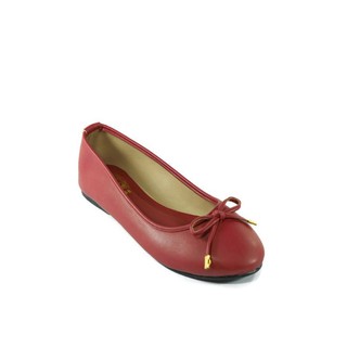 Three Sis รองเท้าแฟชั่่่นส้นเตี้ยBallet shoes ผู้หญิง รุ่น AA10 (Red)