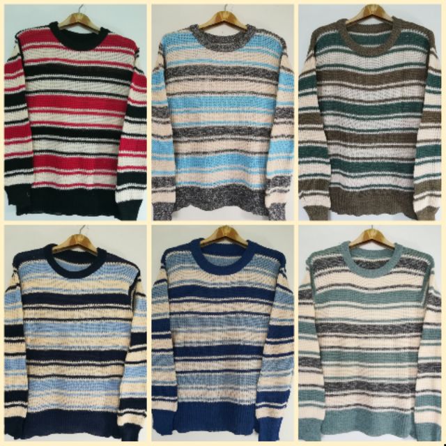 เสื้อไหมพรมกันหนาวผู้ใหญ่ (โทนสลับสี) - ใส่สบาย