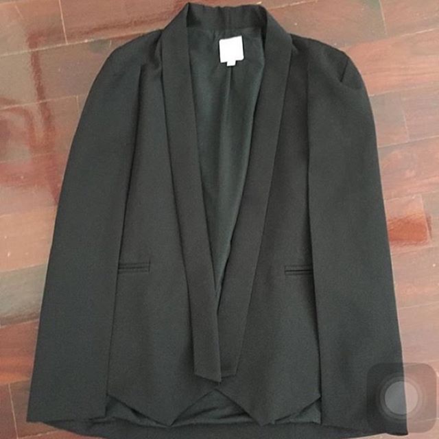 สูทสีดำ blazer เปิดแขน