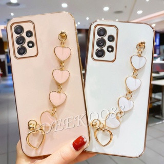 เคสโทรศัพท์ ซัมซุง Samsung Galaxy A23 LTE A33 A53 A03 A03S S22 Ultra Plus S22+ 5G 4G Smartphone Casing with Cute Chain Phone Cell Case Softcase Anti-drop Back Cover GalaxyA73 GalaxyA53 GalaxyA33 GalaxyA23