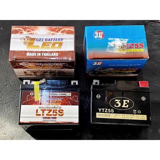 LEO แบตเตอรี่แห้ง LTZ-5 (12V/5Ah) และ 3E แบตเตอรี่แห้ง MFZ5S (12V/5Ah) สำหรับมอเตอร์ไซค์