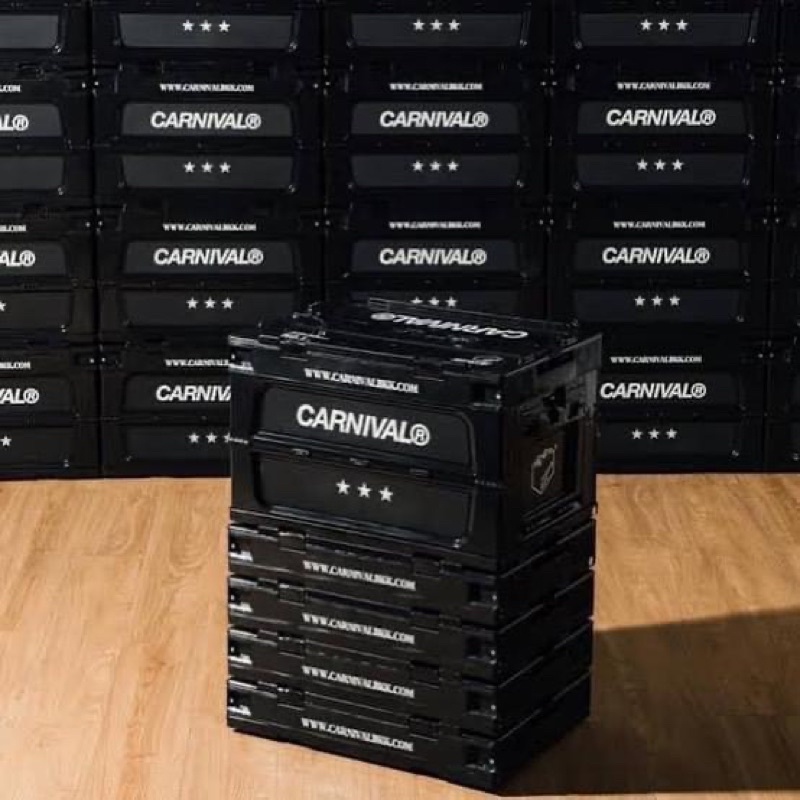 CARNIVAL® x Tower Box “Folding Container” 50L (BLACK) พร้อมส่ง