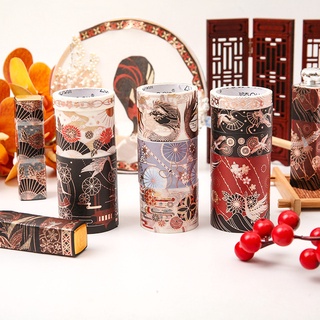 ชุดเทปกาว Washi สติ๊กเกอร์สําหรับตกแต่งสมุดไดอารี่ 5 ม้วน