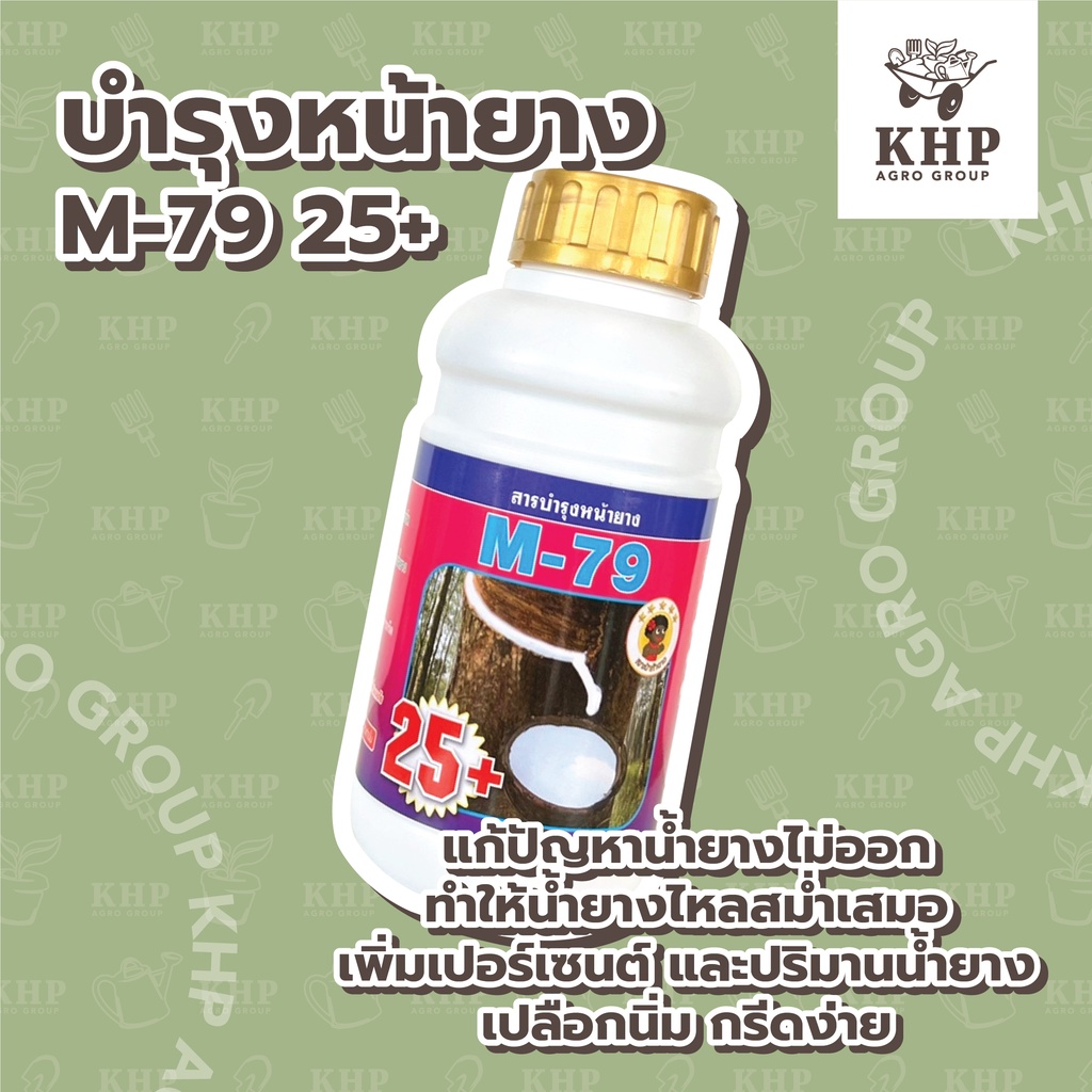 ยาทาหน้ายาง อาหารเสริมพืช สารบำรุงน้ำยาง สูตรเข้มข้น M-79 25+ / 50+ ตรา เงาะป่าห้าดาว ขนาด 500 cc.