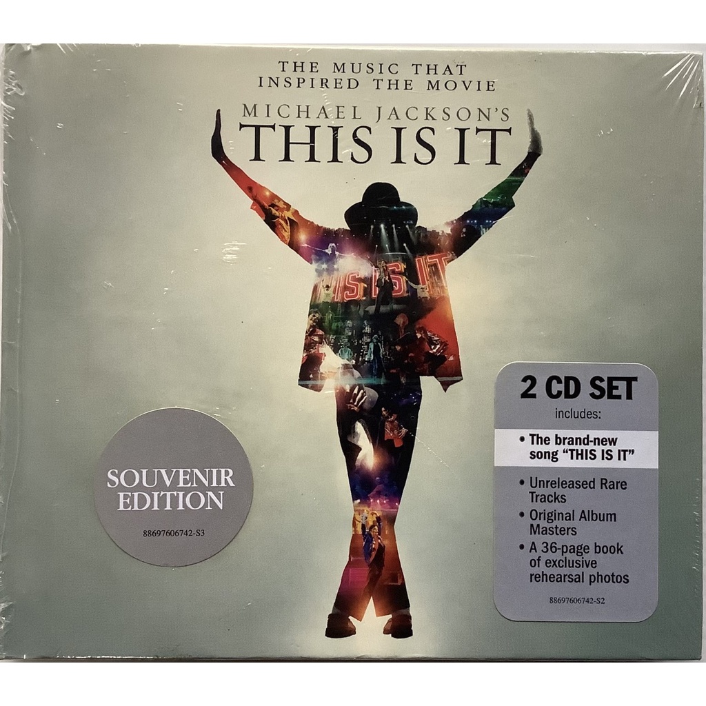 CD ซีดีเพลง Michael Jackson This Is It Souvenir Edition 2 CD แผ่นคู่ ลิขสิทธิ์ ซีล USA Edition
