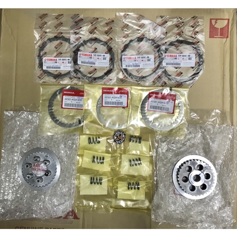 ชุดคลัชแผ่นแท้ยกชุด Wave-125S R X I ไฟเลี้ยวบังลม Wave-125 ปลาวาฬ (แผ่นคลัชเป็นของ Spark-135 เพิ่มความนึบและคงทน )