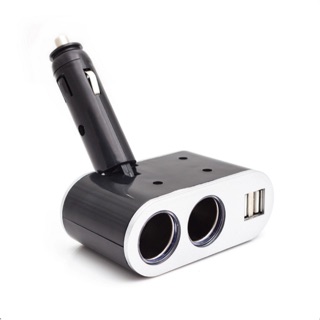 TWIN SOCKET Car Adapter (ที่จุดบุหรี่ 2 ช่อง USB 2 ช่อง)