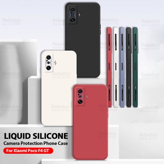 Straight Liquid Silicone Fundas For Xiaomi Poco F4 GT 5G Case Pocco Little F 4 PocoF4 GT F4GT Camera Shockproof Phone Cover Capa