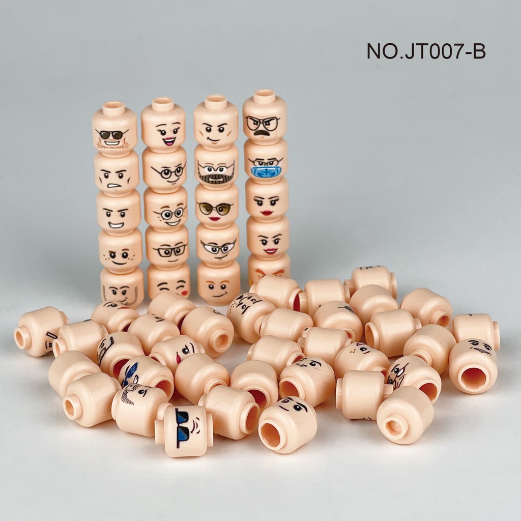 [ซื้อ 50 แถม 6] บล็อกฟิกเกอร์ ขนาดเล็ก สุ่มสี 56 หัว แบบเปลี่ยน สําหรับเก็บสะสม 10 ชิ้น