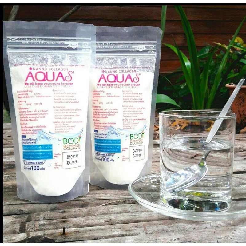 (รับ2ถุง) AquaS (ชนิดผง) คอลลาเจนเพียวเปบไทด์100,000mg