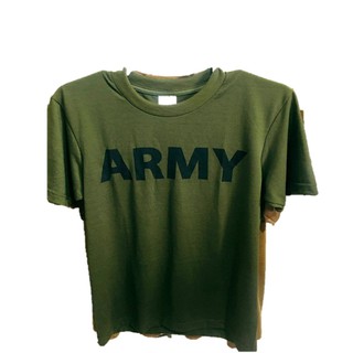 เสื้อยืด ARMY คอกลมเขียว