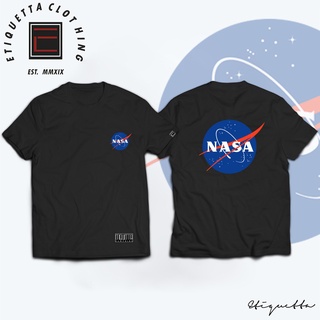 เสื้อตราหานคู่ เสื้อยืดสีขาว เสื้อยืดแฟชั่น✳พ็อกเก็ตที - NASA v1 เสื้อสาวอวบ เสื้อยืดสีขาวผู้ชาย Tee