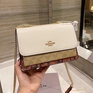 สินค้าใหม่-Coach-กระเป๋าผู้หญิง/กระเป๋าสะพายข้าง 💯% ของแท้/หรู shot แท้ พร้อมส่ง [ส่งฟรี] แฟชั่น หวาน โนเบิล...