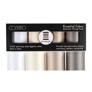 COSMO tsu mu gi  set 4 ด้าย Quilt Essential Colors Assorted Thread Pack