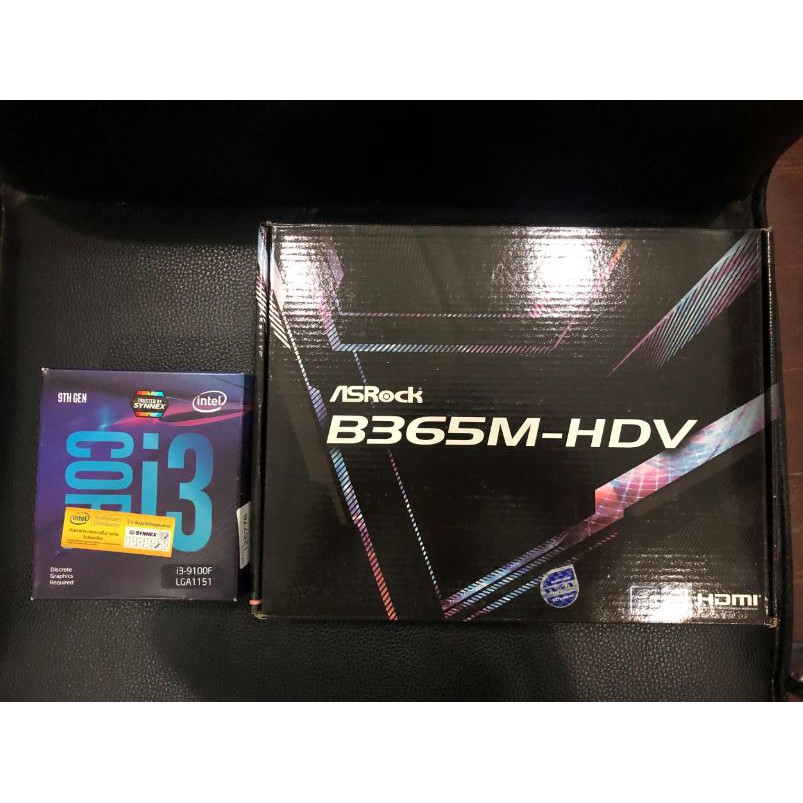 I3-9100F + Asrock B365M-HDV มือสองสภาพดี ประกันเริ่มเมื่อ 12/19 ใช้ยาวๆครับ