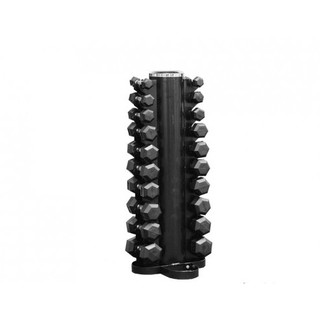 Hex Rubber Dumbbell 1-10kg WITH RACK ชุดดัมเบล 1-10kg.