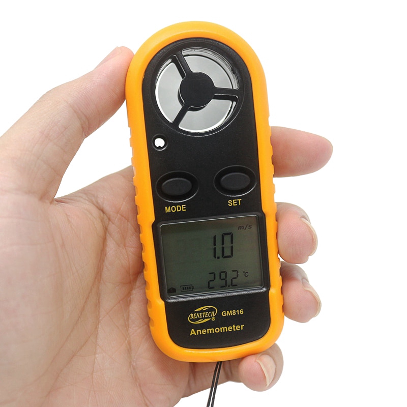 เครื่องวัดอุณหภูมิความเร็วลมดิจิตอล Anemometer