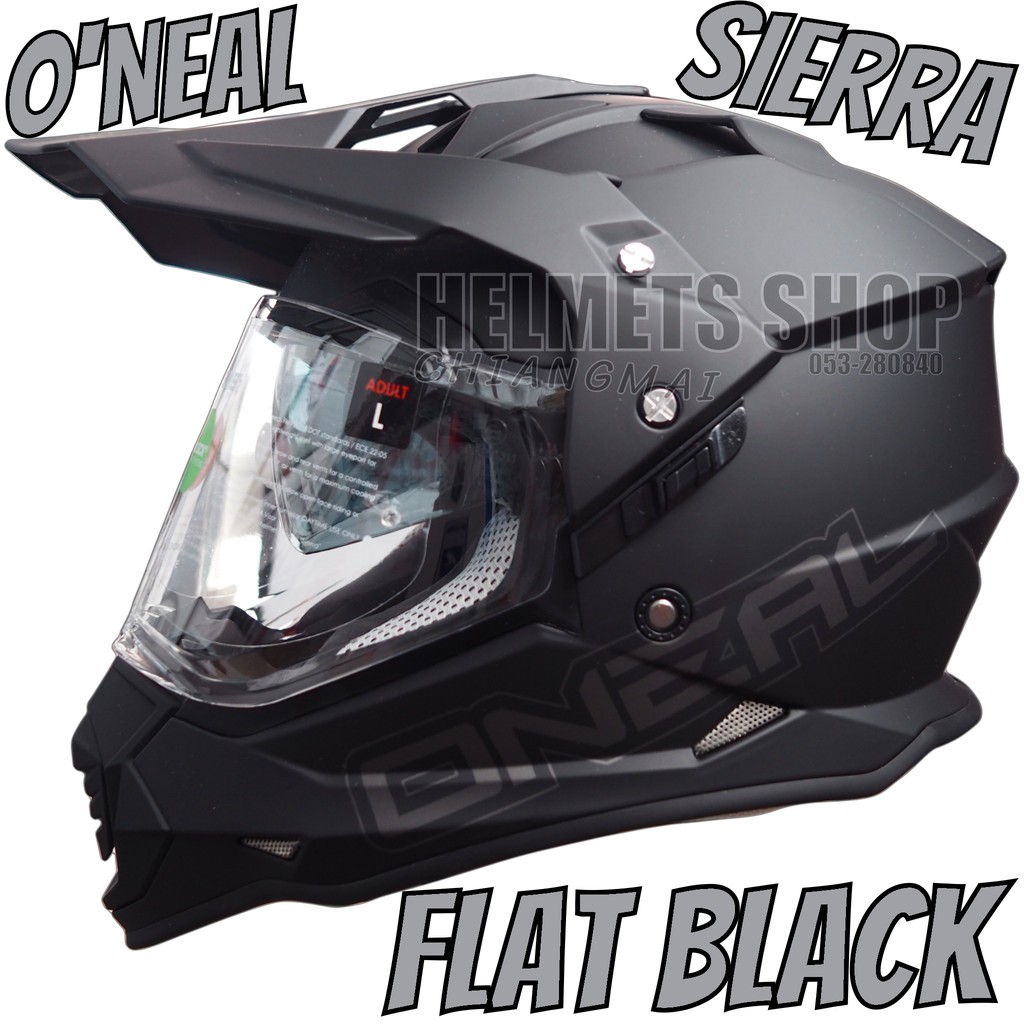 O'neal SIERRA FLAT BLACK [ โมตาด ] [ แว่น 2 ชั้น ] [ นวมถอดซักได้ ] [ กิ๊ฟล็อค ]