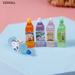 [cxSZDOLL]  5PCS Dollhouse Miniature Food Play Japanese Juice Tea Drink Model Props Life Set  DOM