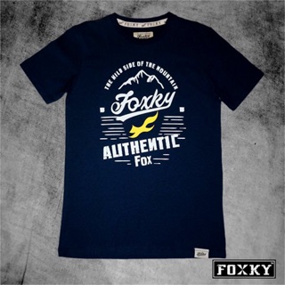 Foxky เสื้อยืดสกรีน รุ่น Mountain สีกรม