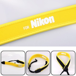 สายคล้องกล้อง สายสะพายกล้อง Nikon แบบผ่อนแรง เนื้อผ้า Neoprene ยืดหยุ่น ผ่อนแรง ไม่บาดคอ